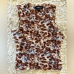Vintage 90s Lola net sleeveless crop top